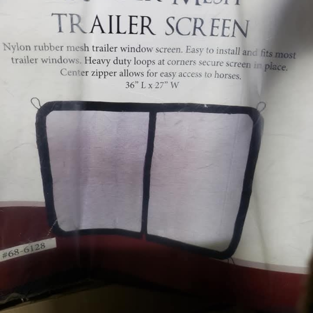 Heavy-Duty Trailer Screen with Zipper - Black